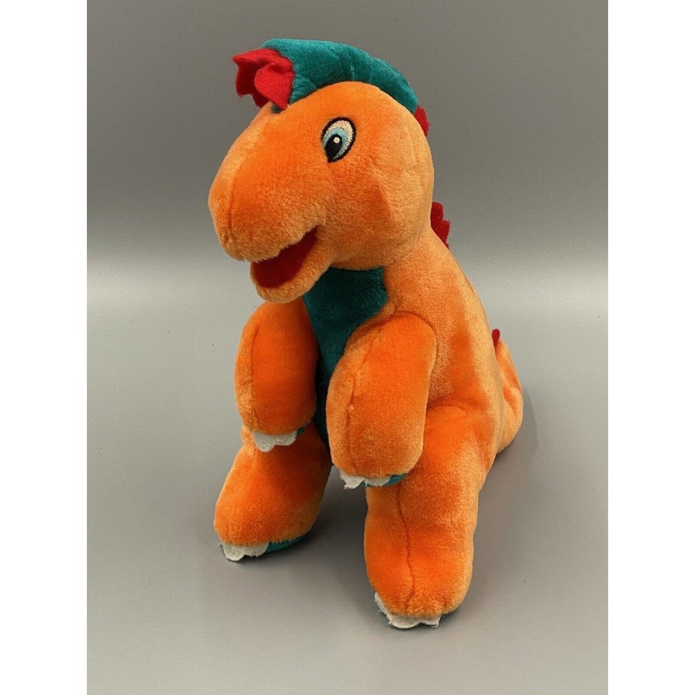B.J Toys 12” Orange Colorful Dinosaur Dino Plush Stuffed Animal Toy